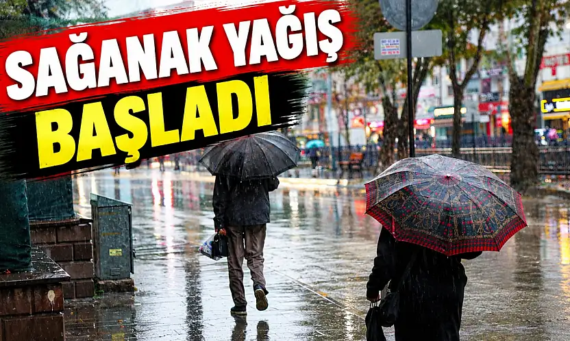Kastamonu'da Sağanak Yağış Başladı
