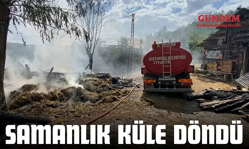 Kastamonu'da Samanlık Küle Döndü