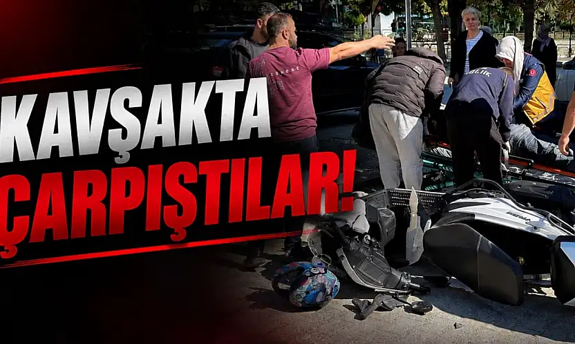 Kavşakta Çarpıştılar! O Anlar Kameraya Yansıdı