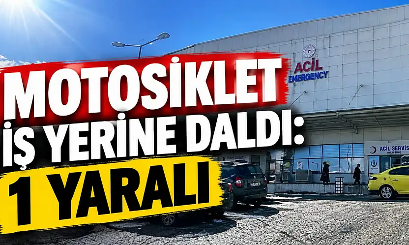 Motosiklet İş Yerine Daldı: 1 Yaralı