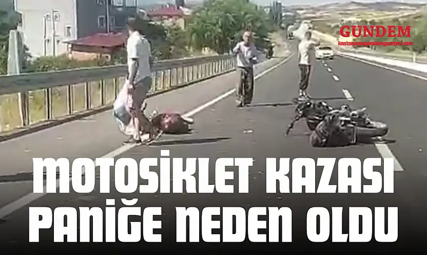 Motosiklet Kazası Paniğe Neden Oldu