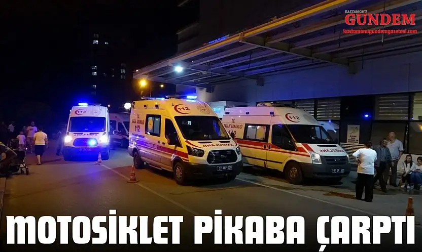 Motosiklet Pikaba Çarptı