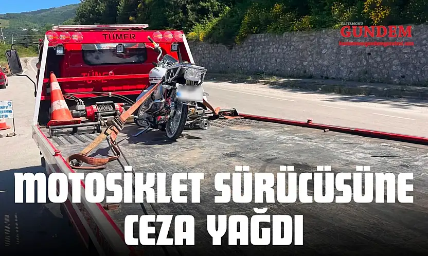 Motosiklet Sürücüsüne Ceza Yağdı
