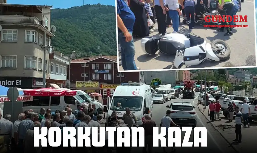 Motosikletin Çarptığı Kadın Yaralandı