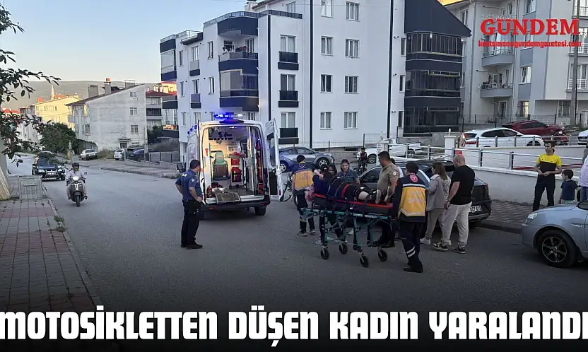 Motosikletten Düşen Kadın Yaralandı