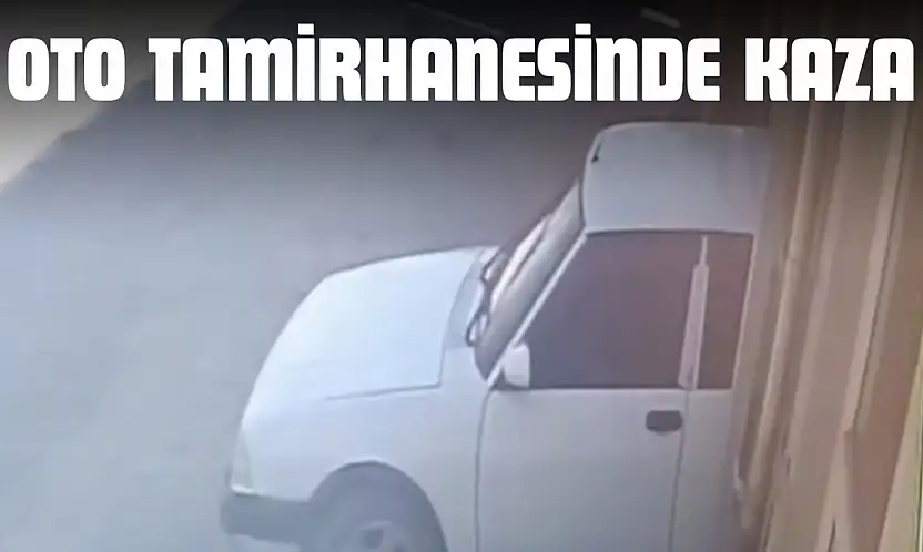 Oto Tamirhanesinde Kaza