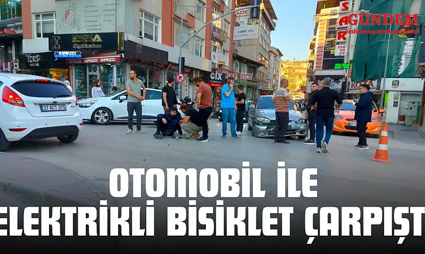 Otomobil İle Elektrikli Bisiklet Çarpıştı: 1 Yaralı