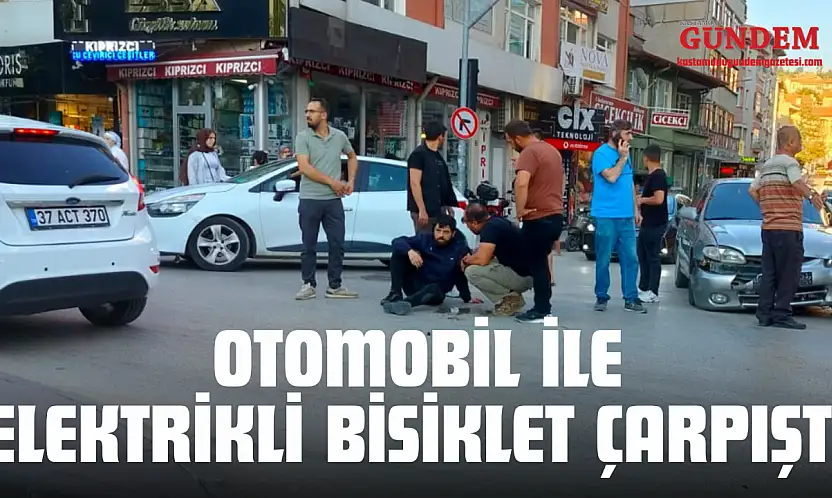 Otomobil İle Elektrikli Bisiklet Çarpıştı: 1 Yaralı
