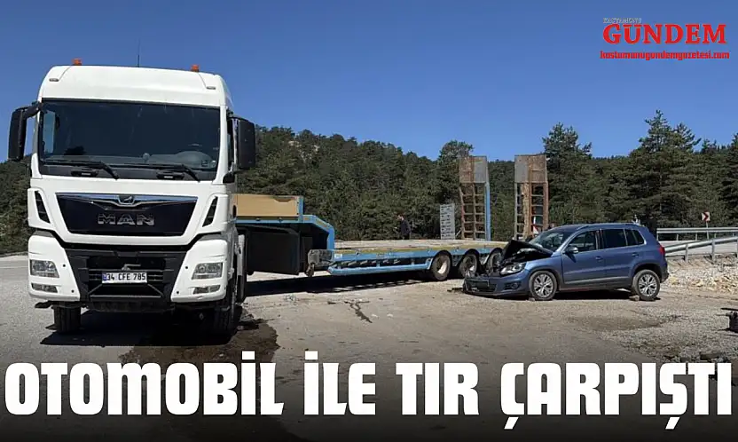 Otomobil İle Tırın Çarpıştığı Kazada 4 Kişi Yaralandı