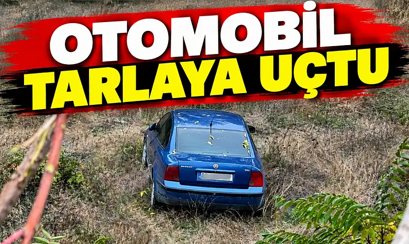 Otomobil Tarlaya Uçtu