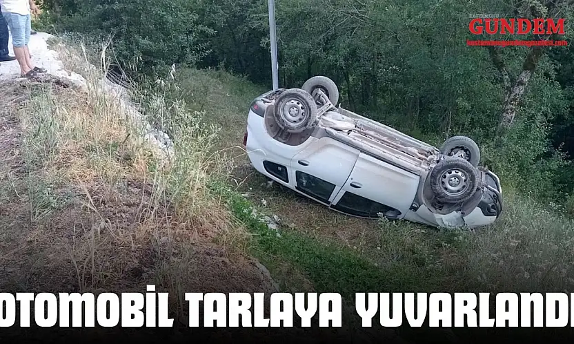 Otomobil Tarlaya Yuvarlandı