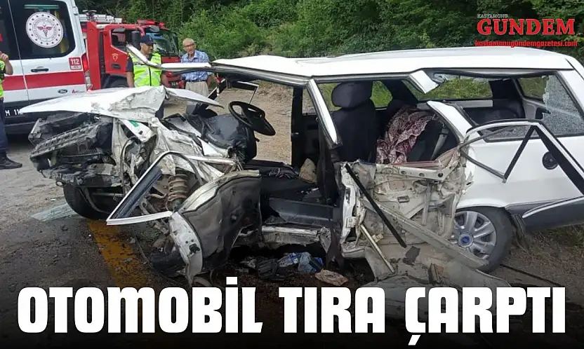 Otomobil Tıra Çarptı
