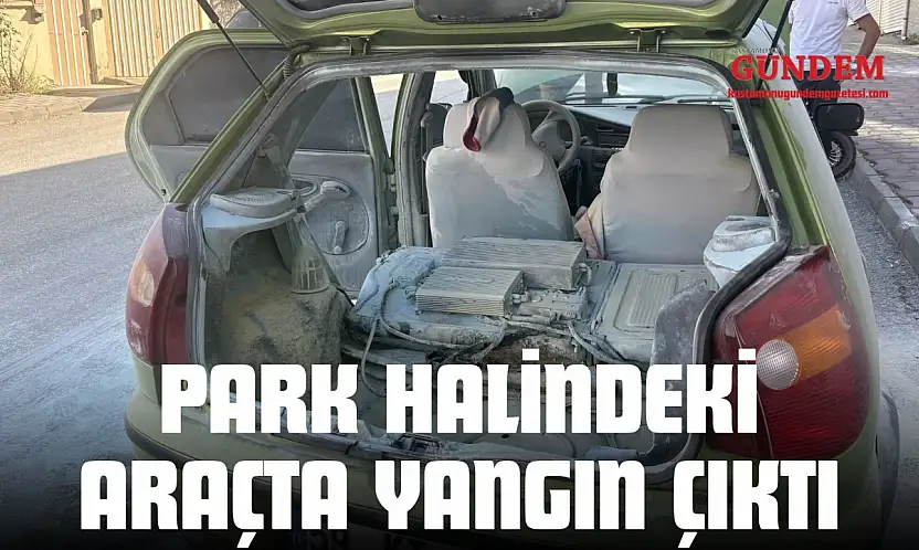 Park Halindeki Araçta Yangın Çıktı