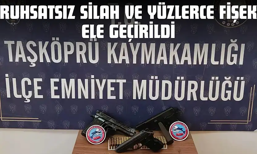 Ruhsatsız Silah Ve Yüzlerce Fişek Ele Geçirildi