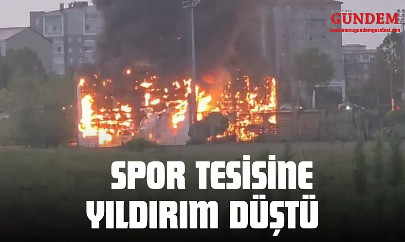 Spor Tesisine Yıldırım Düştü