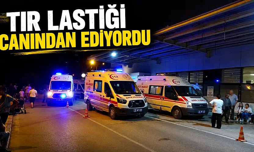 Tır Lastiği Canından Ediyordu