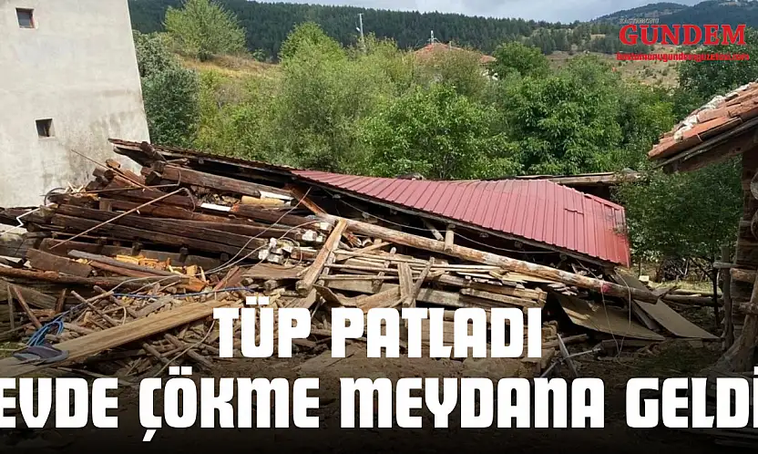 Tüp Patladı, Evde Çökme Meydana Geldi