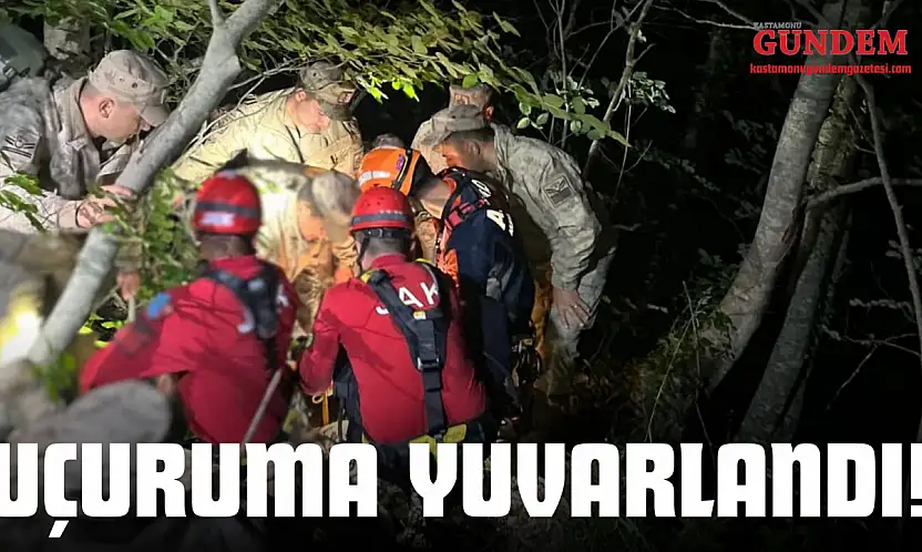 Uçuruma Yuvarlanan Şahıs Ekipler Tarafından Kurtarıldı