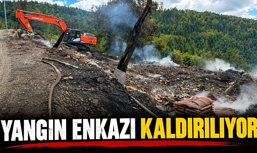 Yangın Enkazı Kaldırılıyor