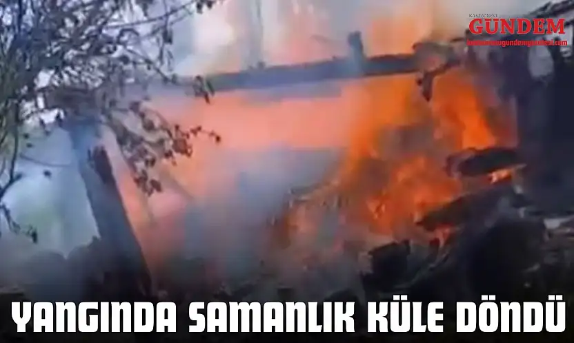Yangında Samanlık Küle Döndü