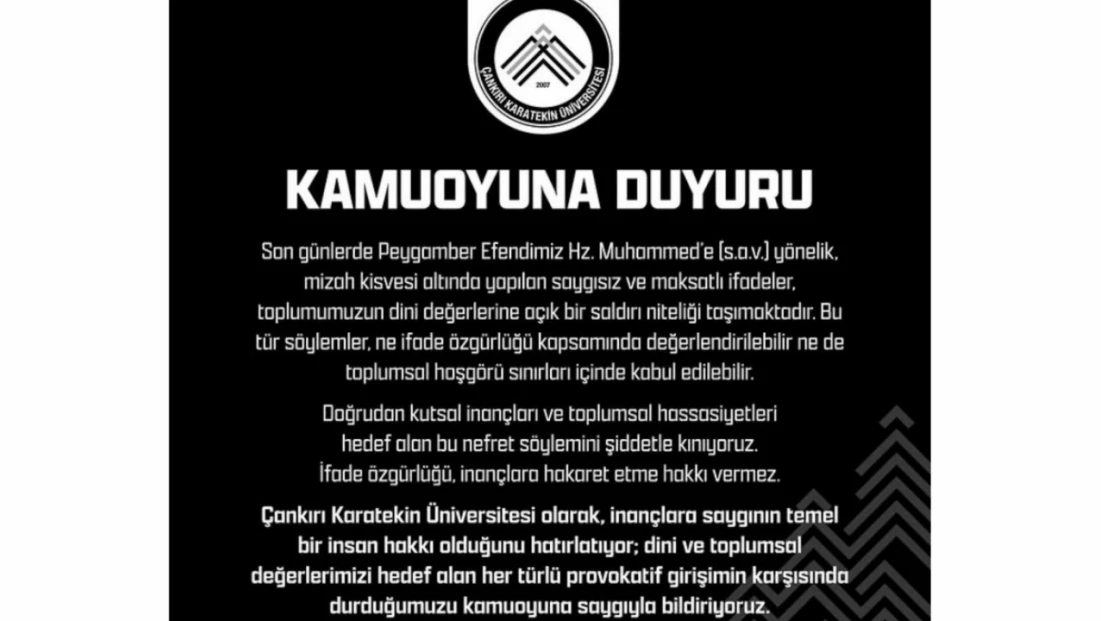 ÇAKÜ'den Leman Dergisine Kınama