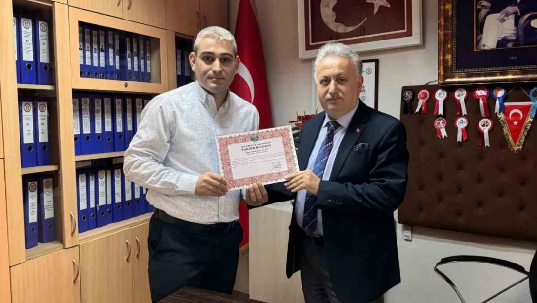 Personellere Takdir Belgesi Verildi