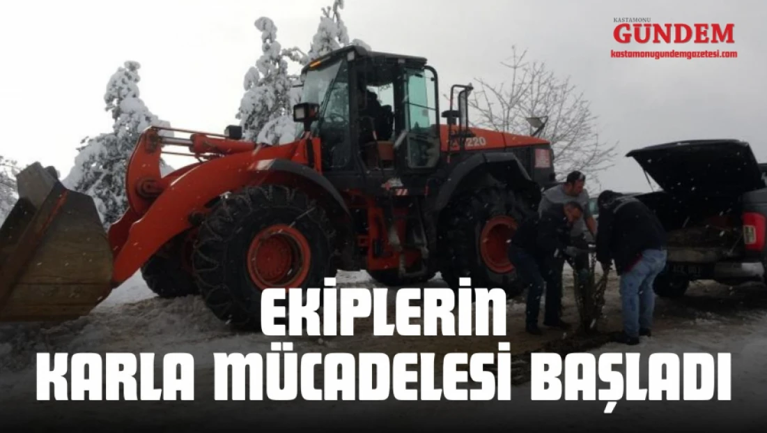 Ekiplerin Karla Mücadelesi Başladı