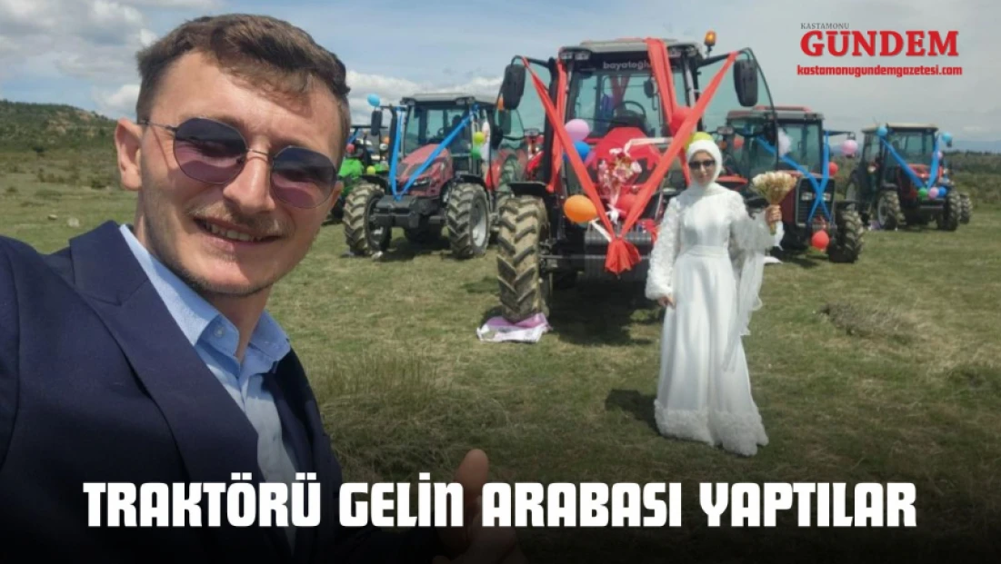 Traktörü Gelin Arabası Yaptılar