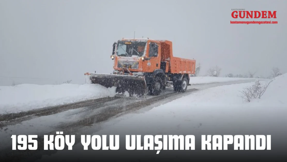 195 Köyün Yolu Ulaşıma Kapandı