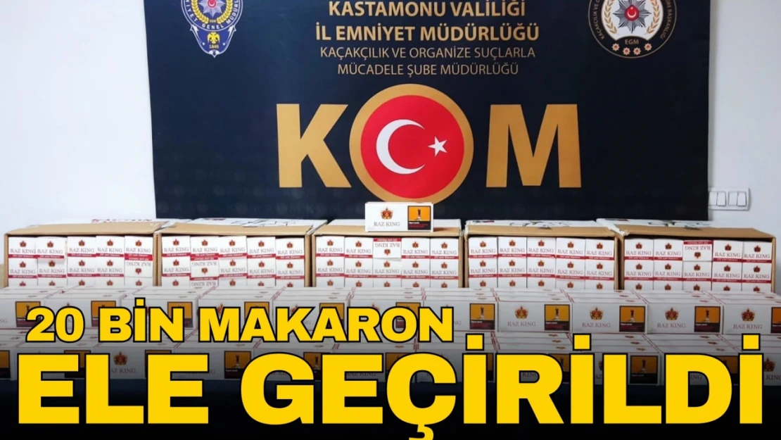 20 Bin Makaron Ele Geçirildi