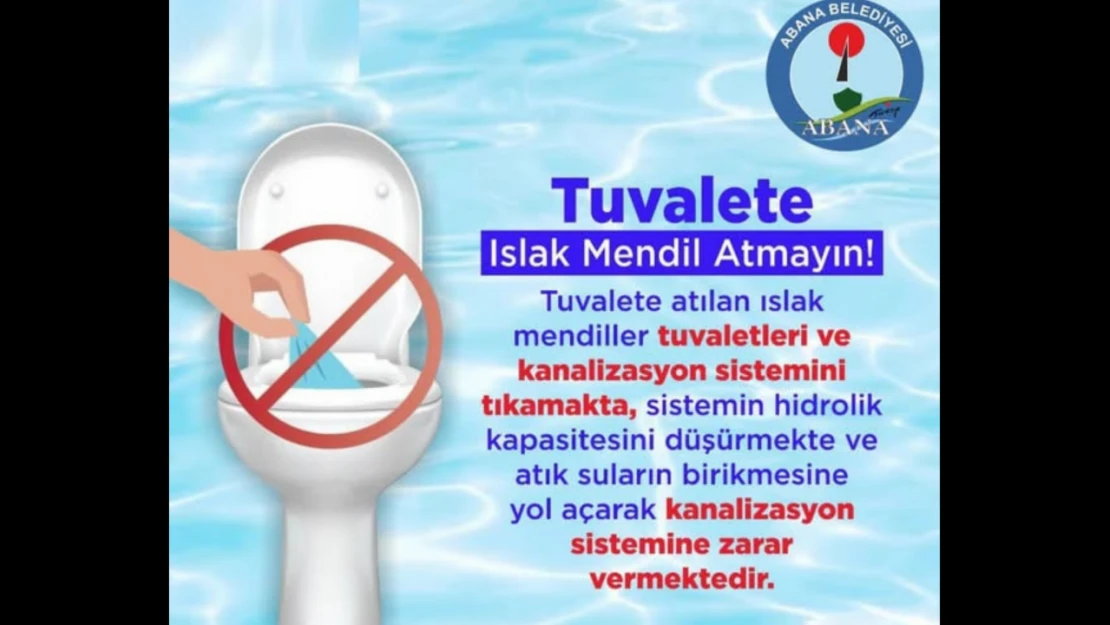 Abana Belediyesi'nden Mendil Uyarısı