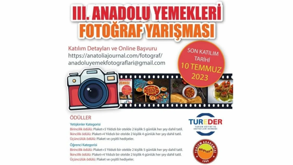 Anadolu'nun yemekleri fotoğraflanacak