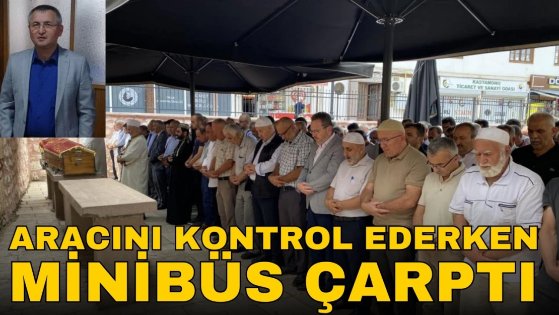 Aracını Kontrol Ederken Minibüs Çarptı