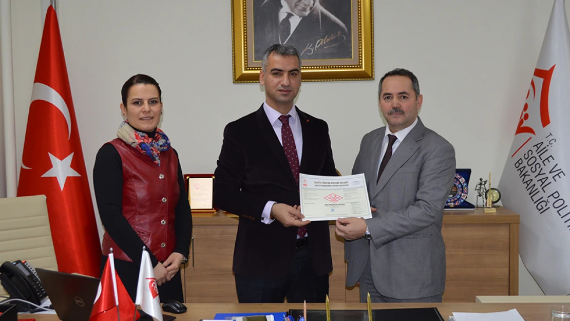 ASP İl Müdürlüğü'ne TSE-ISO–EN-9000 Belgesi