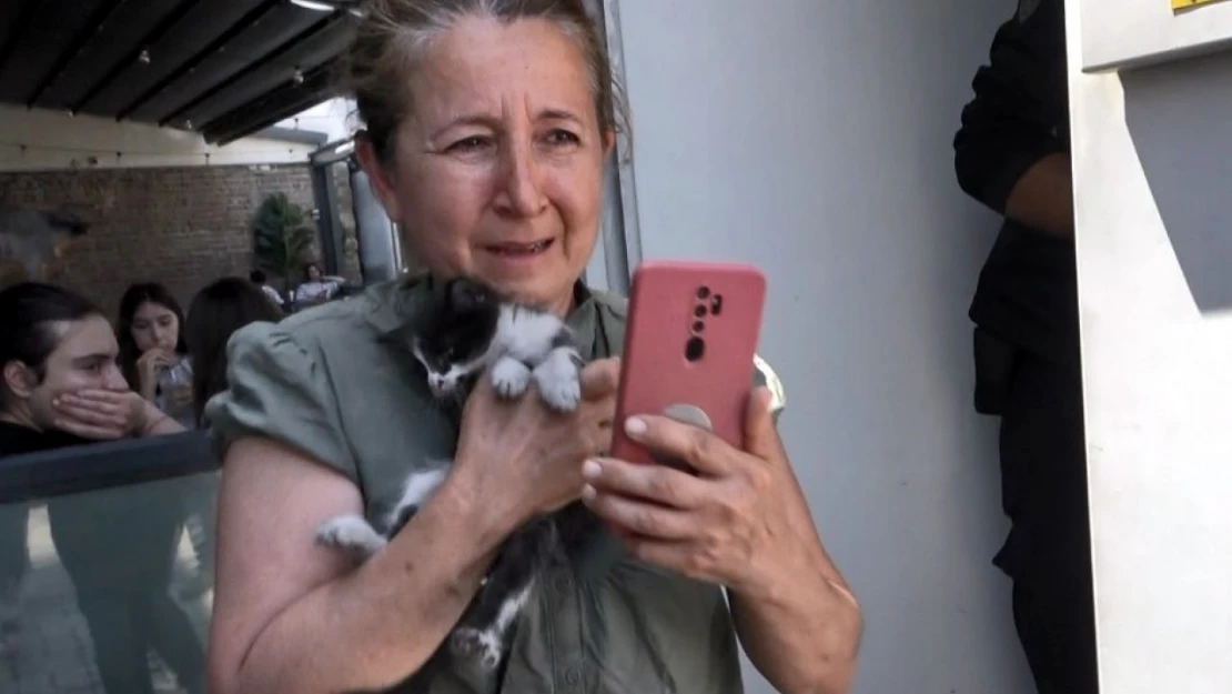 ATM'de Mahsur Kalan Yavru Kedi Hayvanseverleri Korkuttu