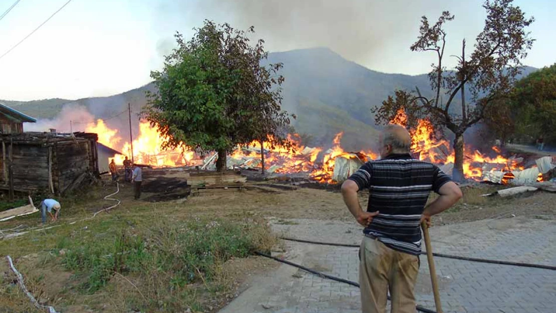 Bağımlı genç, köyü ateşe verdi