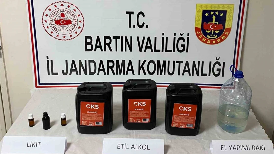 Bartın'da 15 Litre Etil Alkol Ele Geçirildi