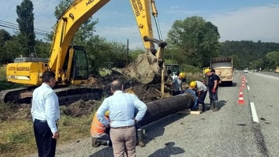 Bartın'da Su İshale Hattında Bakım ve Onarım Çalışma Yapıldı