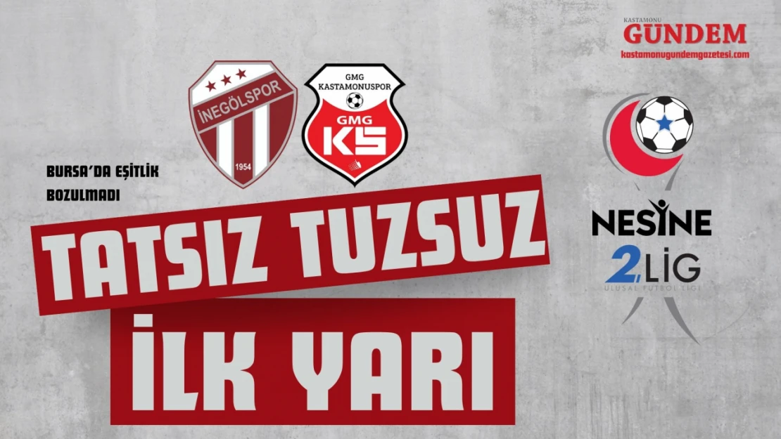 Bursa'da Tatsız Tuzsuz İlk Yarı! İnegölspor-GMG Kastamonuspor Maçında Eşitlik Bozulmadı