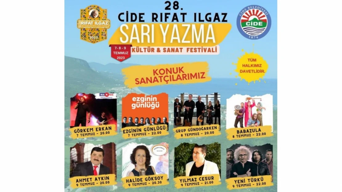 Cide'de festival heyecanı yaşanacak