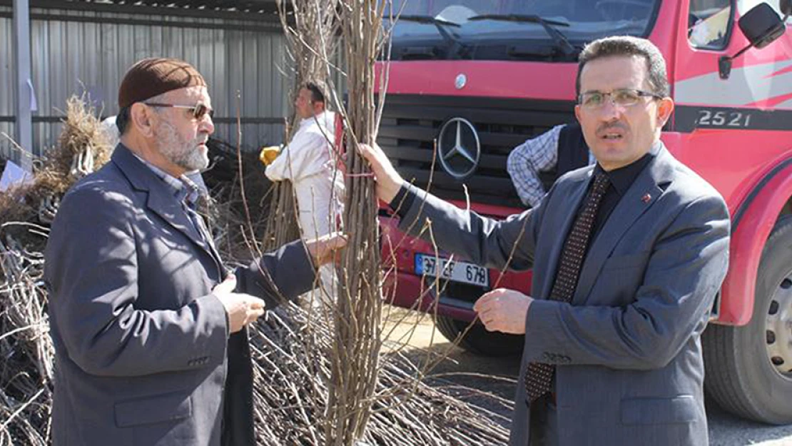 Çiftçilere 8 bin meyve fidanı dağıtıldı
