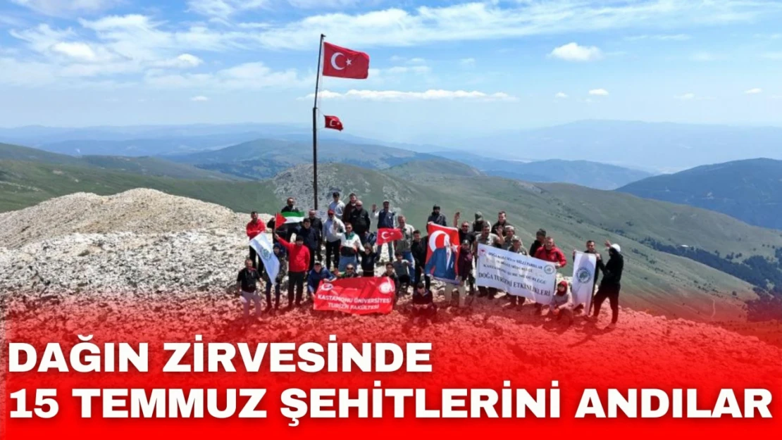 Dağın Zirvesinde 15 Temmuz Şehitlerini Andılar