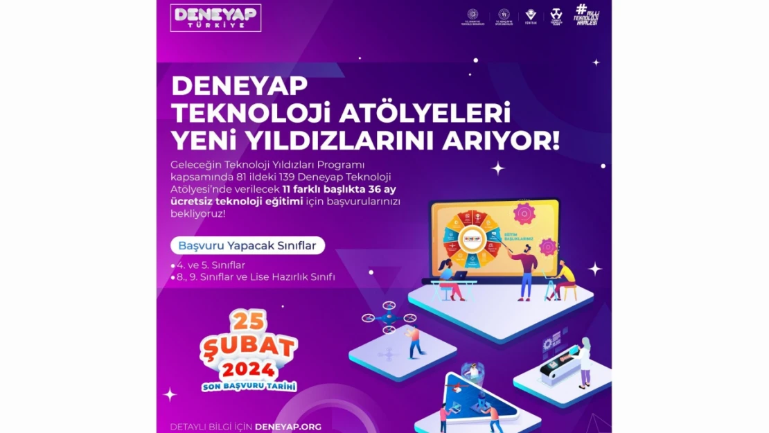 Deneyap Teknoloji Atölyeleri İçin Son Gün 25 Şubat