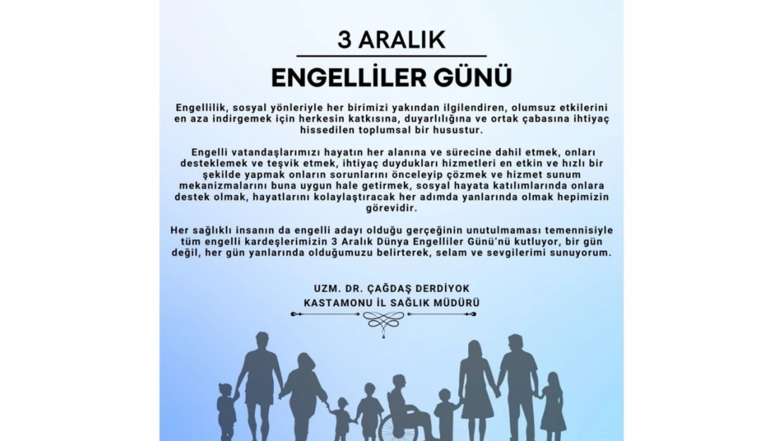 Derdiyok'tan '3 Aralık Engelliler Günü' Mesajı