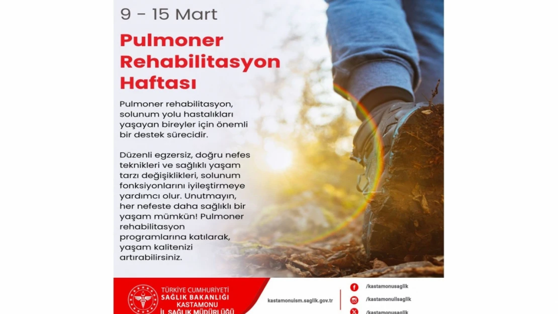 Derdiyok'tan, Pulmoner Rehabilitasyon Bilgilendirmesi