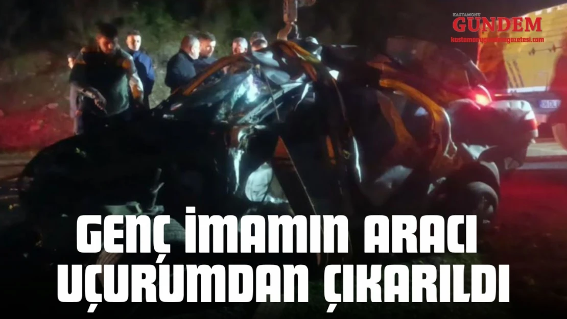 Genç İmamın Aracı Uçurumdan Çıkarıldı