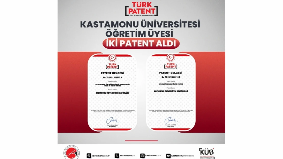 İki Buluşu TÜRKPATENT Tescil Etti