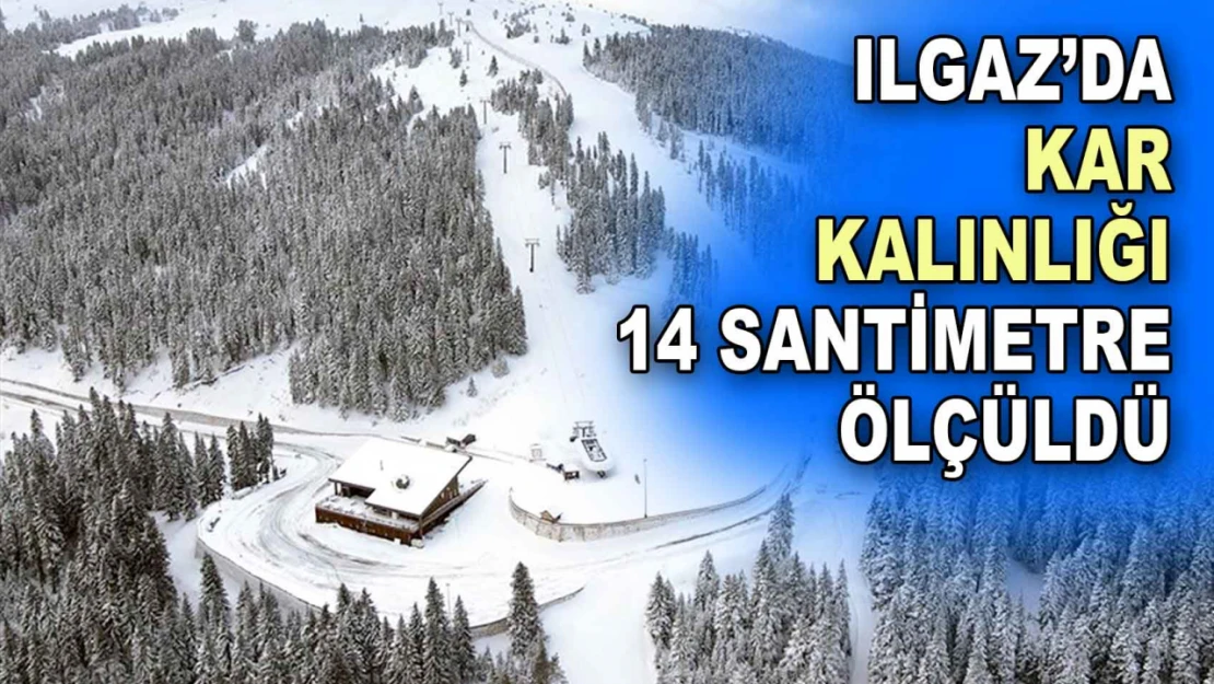 Ilgaz'da Kar Kalınlığı 14 Santimetre Ölçüldü