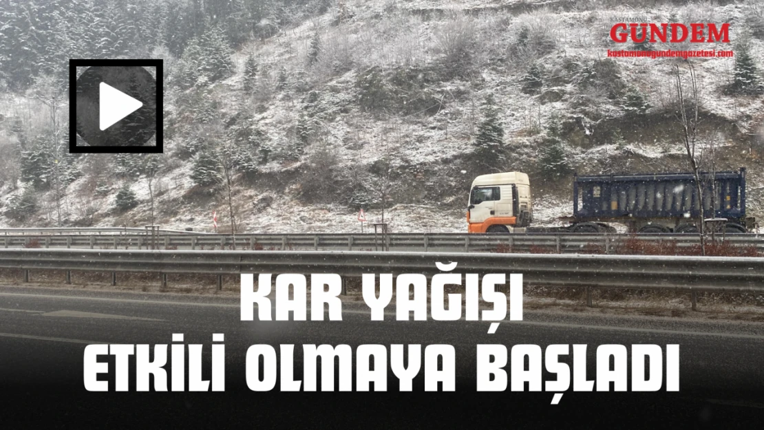 Ilgaz Dağı'nda Kar Yağışı Etkili Olmaya Başladı