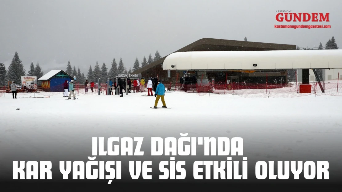 Ilgaz Dağı'nda Kar Yağışı Ve Sis Etkili Oluyor